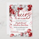 Recherche de rubis quarantième invitations Typographie
