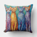 Recherche de chat coloré coussins Mignon