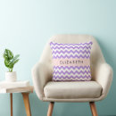 Recherche de zigzag pourpre coussins Monogramme