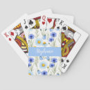 Recherche de aquarelle jeux de cartes Motif de fleur sauvage