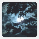 Recherche de lumière lune autocollants Feuille