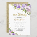 Recherche de purple gold 40ans anniversaire invitations 40e