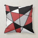 Recherche de gris noir rouge coussins Motif