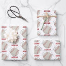 Recherche de fête de baseball papier cadeau Sports
