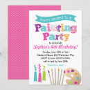 Recherche de partie peinture invitations Fête d'anniversaire de peinture