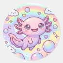 Recherche de axolotl autocollants Dessin animé