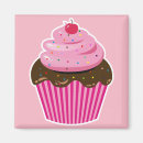 Recherche de cupcakes refrigérateur magnets Illustration