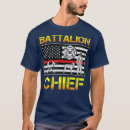 Recherche de chef des pompiers tshirts Ligne rouge mince