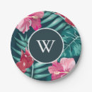 Recherche de exotique assiettes en papier Fleurs