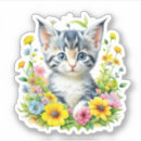Zoek naar gestreepte kat stickers Katje