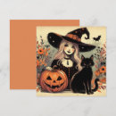 Recherche de rétro cartes halloween Sorcière