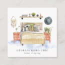 Recherche de chic bohème cartes visite Élégant
