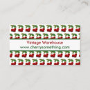 Recherche de rouge cerise cartes visite Vintage