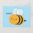 Recherche de abeille kawaii cartes postales Mignon