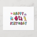 Recherche de 4 ans vœux cartes Fête d'anniversaire