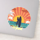 Recherche de coucher du soleil de miami autocollants Rétro