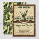 Recherche de camouflage baby shower invitations Cerf