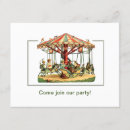 Recherche de cheval carrousel invitations Vintage