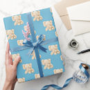 Recherche de éléphant bébé papier cadeau Bleu