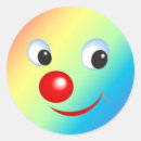 Recherche de visage de clown autocollants Idiot