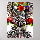 Zoek naar floral skull kunst Bloem