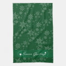 Recherche de flocons neige cuisine linges Vert