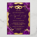 Recherche de purple masquerade invitations Quinceanera