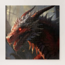 Recherche de dragon rouge puzzles Créature