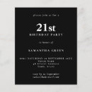 Zoek naar oude 21 jaar uitnodigingen Minimalistisch