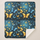 Zoek naar vlinders dekens Blauw