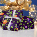 Recherche de motif plumes papier cadeau Violet