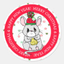 Recherche de souris et fromage autocollants Noël