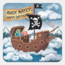 Recherche de bateau de pirates autocollants Trésor