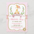 Recherche de de girafe anniversaire invitations Girl