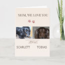 Recherche de deux animaux vœux cartes Pour elle