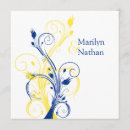 Recherche de royal blue floral mariage invitations Moderne