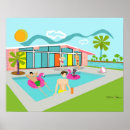 Zoek naar roze flamingo kunst Retro