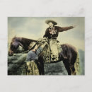 Recherche de cheval de cowboy cartes postales Ouest sauvage