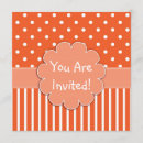 Recherche de orange blanc invitations Rayures