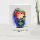 Recherche de leprechauns vœux cartes Trèfle à trois feuilles