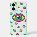 Recherche de motif des années 80 iphone coques Couleurs vives