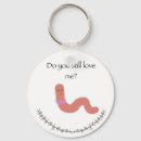 Zoek naar wormen sleutelhangers Grappig