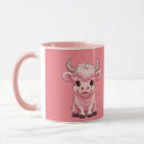 Recherche de highland cow tasses Rose
