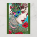 Recherche de plume de paon cartes postales Rose