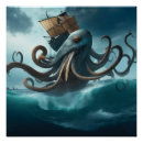 Recherche de calmar géant posters Kraken
