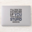 Zoek naar grappige beledigingen stickers Idioot