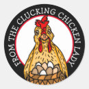 Zoek naar leuke kip stickers Cartoon