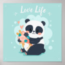 Recherche de panda bleu posters Amour