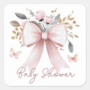 Recherche de baby shower bow autocollants Rose