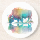 Recherche de bison dessous de verres Jaune